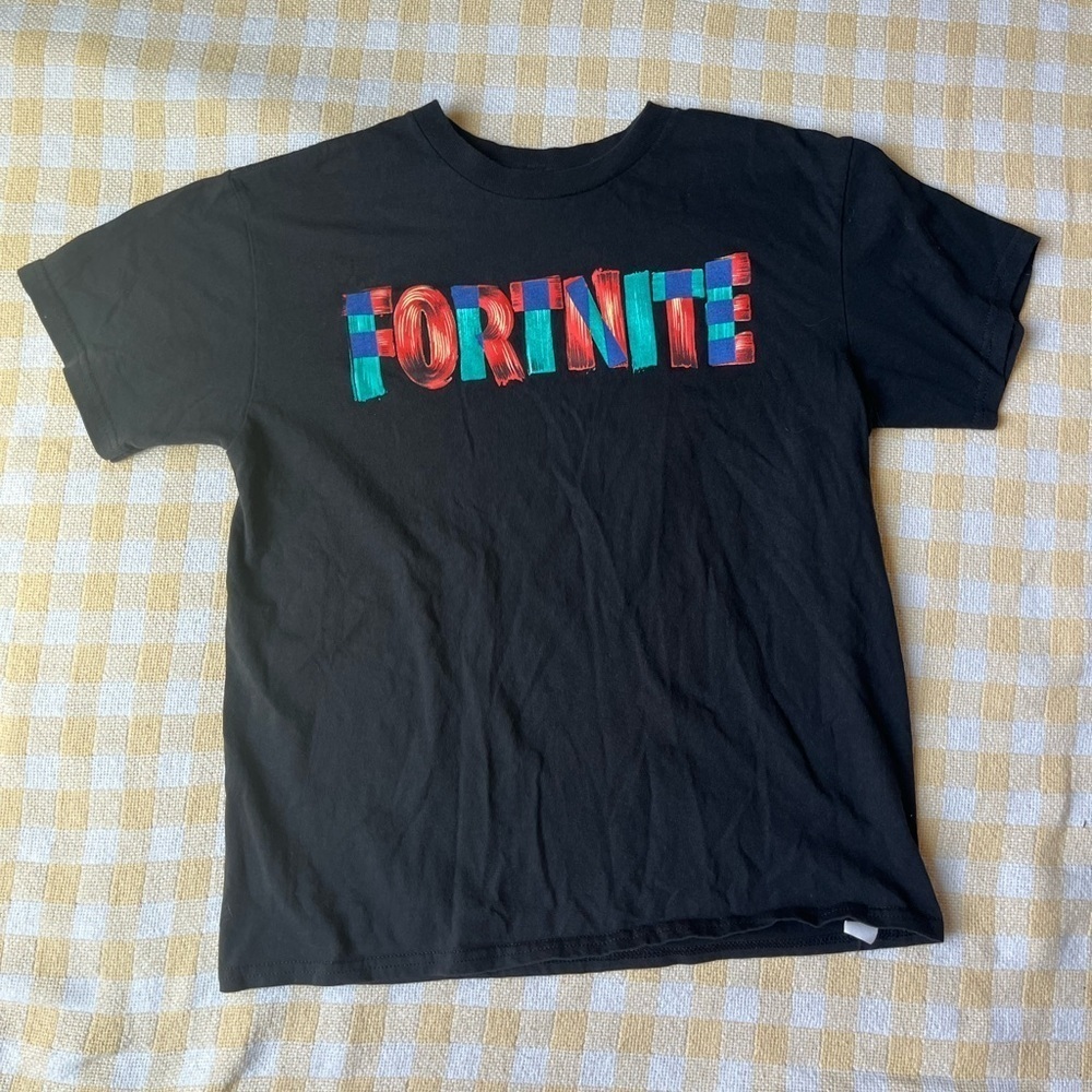 Kids Fortnite Black Tee Shirt